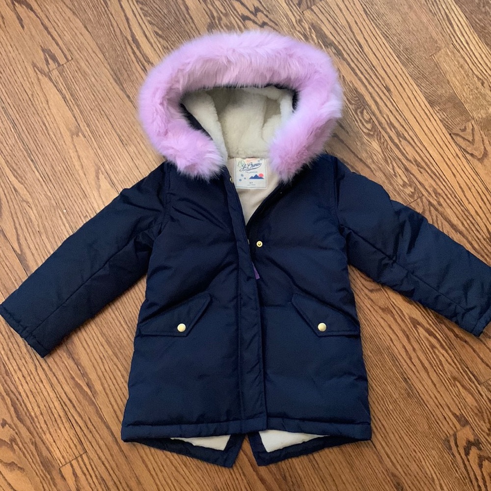 JCrew Crewcuts Navy fishtail puffer coat. Mint condition! Never worn!